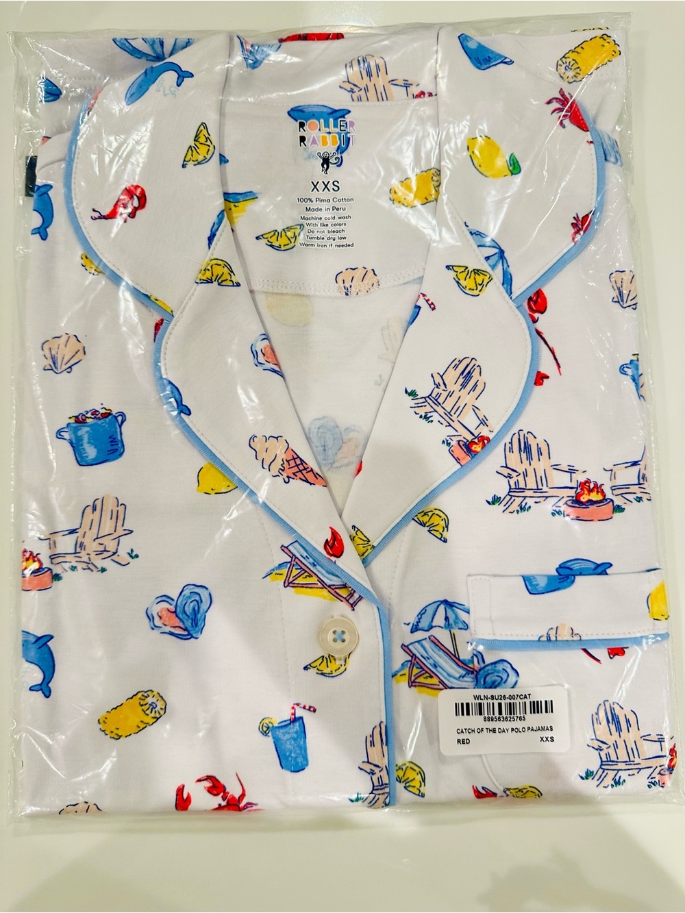 Roller Rabbit Catch Of The Day Polo Pajama Set